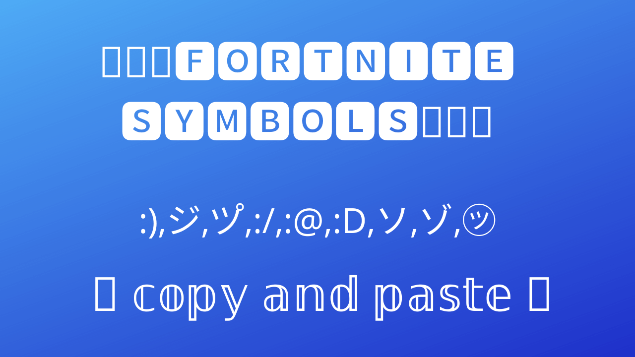 copy paste symbols and letters